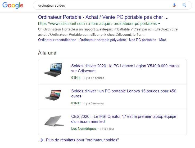cluster google actualités