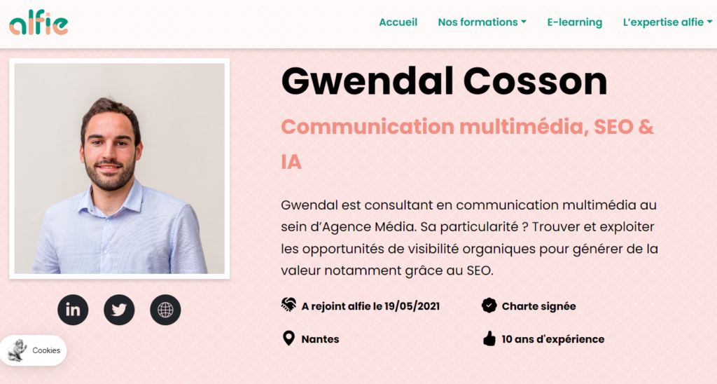gwendal cosson formateur SEO