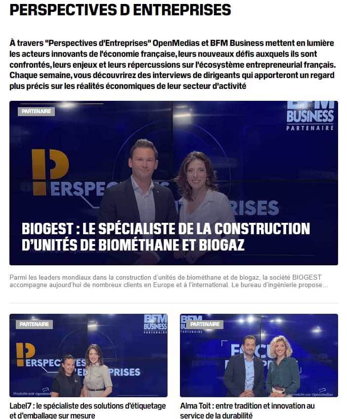 perspective entreprise bfmTV