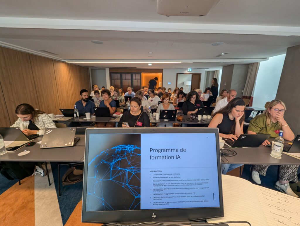 Formation intelligence artificielle au sein du groupe Wella.